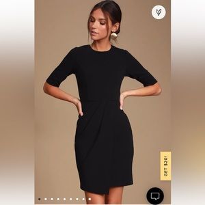 Lulu’s Westwood Black Half Sleeve Sheath Dress / Size Medium